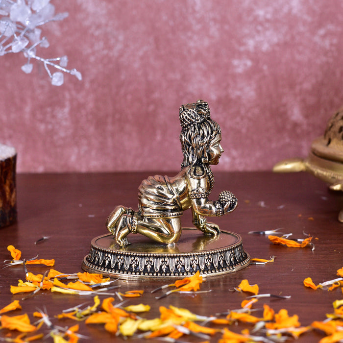 White Whale Superfine Little Krishna Idol India Hind Hindu God Brass Sculpture Makhan Krishna Statue Decor Gift