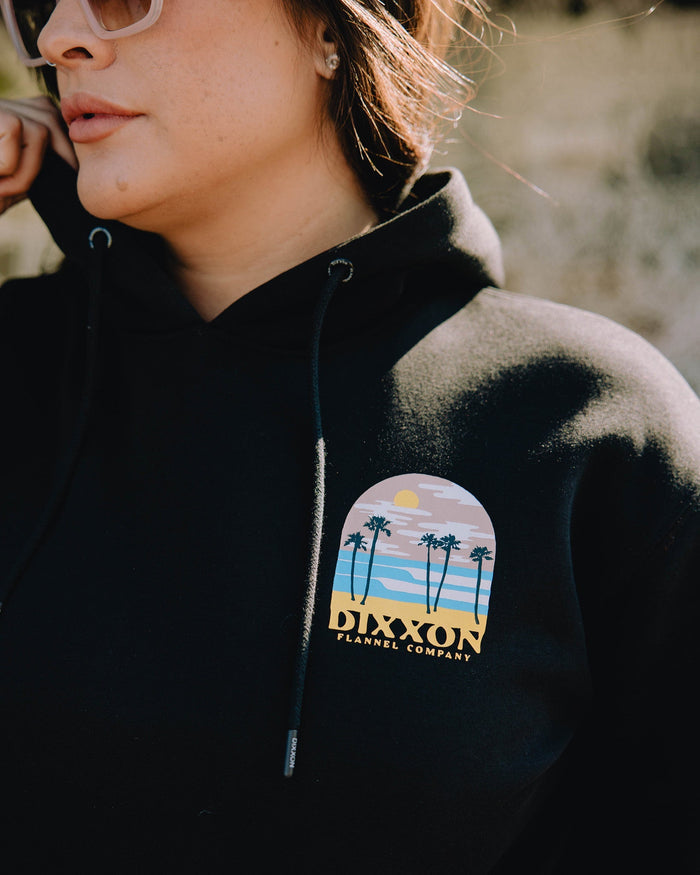 Women's Ocean Front Pullover Hoodie - Black - Dixxon Flannel Co.