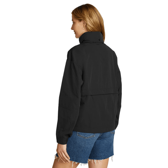 Women's WindPac Convertible Packable Hoodie-Black-Regular-1