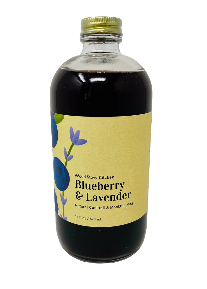 Wood Stove Kitchen - Blueberry and Lavender Cocktail & Drink Mix, 16 fl oz