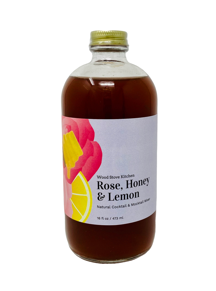 Wood Stove Kitchen - Rose Honey Lemon Cocktail & Drink Mix, 16 fl oz