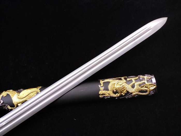 Xuanwu jian/Forged Damascus steel blade/Black wood Scabbard - Chinese Sword store