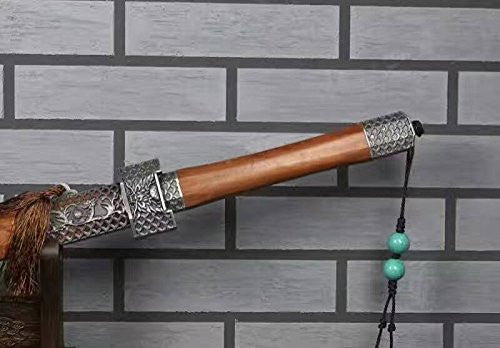 Zhizun sword,Folding pattern steel octahedral blade,Acid wooden,Alloy fittings - Chinese sword shop