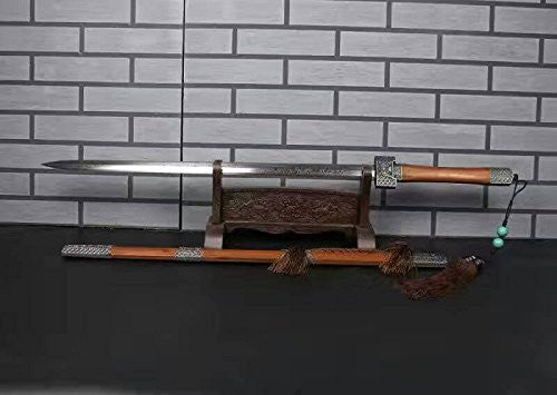 Zhizun sword,Folding pattern steel octahedral blade,Acid wooden,Alloy fittings - Chinese sword shop