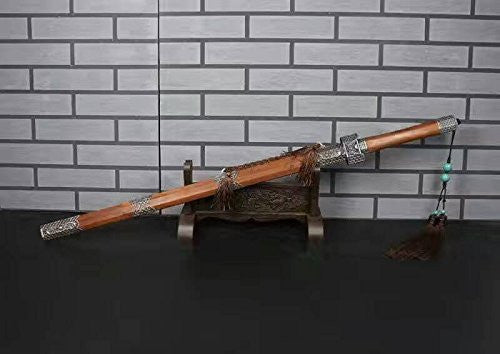 Zhizun sword,Folding pattern steel octahedral blade,Acid wooden,Alloy fittings - Chinese sword shop