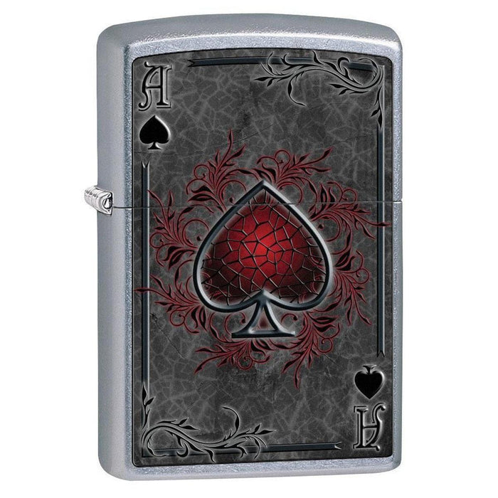 Zippo Lighter: Ace of Spades - Street Chrome 79476 - Gear Exec (1975625613427)