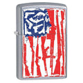 Zippo Lighter: American Flag of Guns - Street Chrome 79575 - Gear Exec (1975627415667)