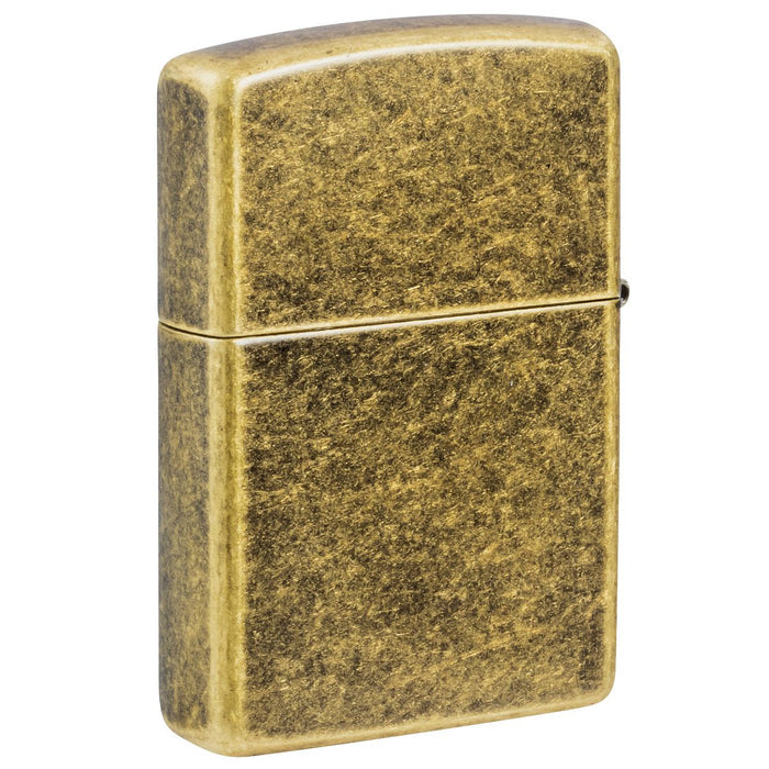 Zippo Lighter: Antique Brass - Antique Brass 201FB