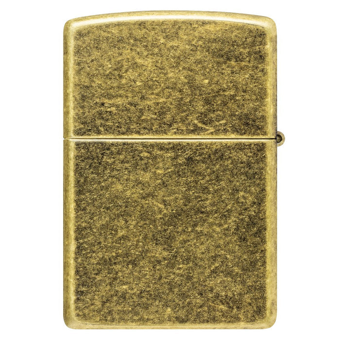 Zippo Lighter: Antique Brass - Antique Brass 201FB