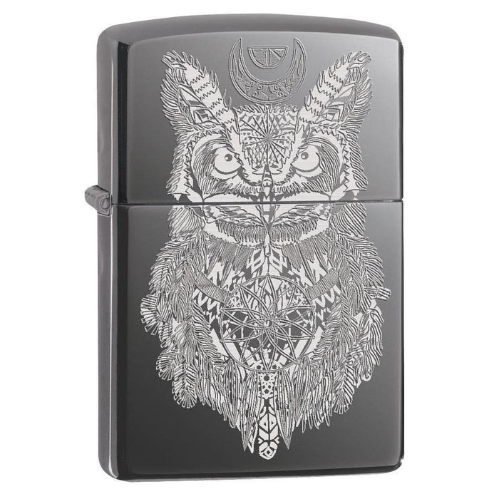 Zippo Lighter: Aztec Owl - Black Ice 78117 - Gear Exec (1975604445299)