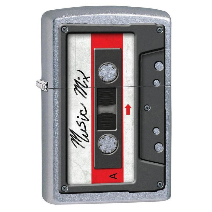 Zippo Lighter: Cassette Tape - Street Chrome 79479 - Gear Exec (1975625678963)