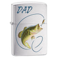 Zippo Lighter: Dad, Bass Fishing - Brushed Chrome 78657 - Gear Exec (1975612145779)