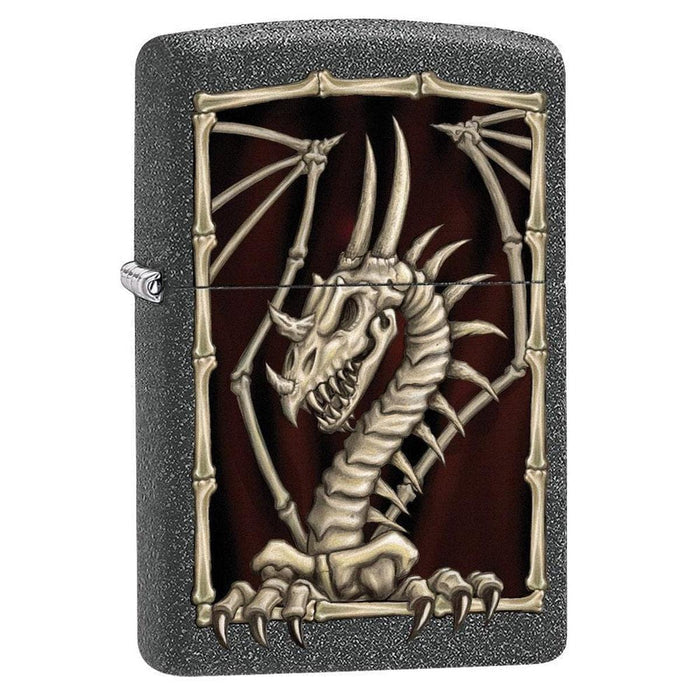 Zippo Lighter: Dragon Skeleton - Iron Stone 79581 - Gear Exec (1975627579507)