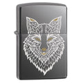 Zippo Lighter: Engraved Fox - Black Ice 78108 - Gear Exec (1975604281459)