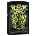Zippo Lighter: Engraved Monster - Black Matte 29965 (2059591352435)