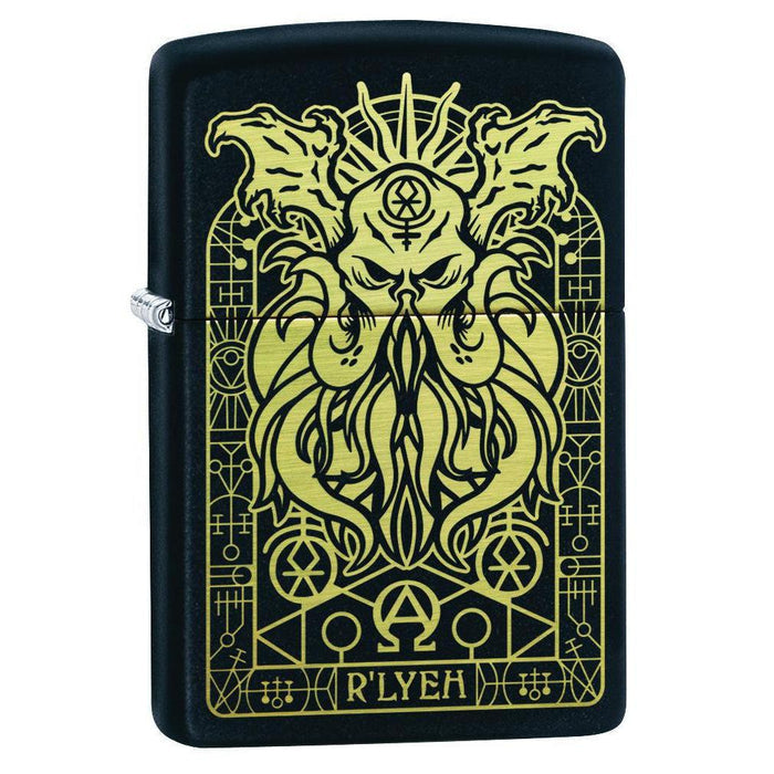 Zippo Lighter: Engraved Monster - Black Matte 29965 (2059591352435)