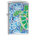 Zippo Lighter: Fusion Sea Turtle - High Polish Chrome 79803 - Gear Exec (1975631741043)