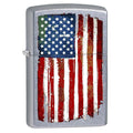 Zippo Lighter: Grunge American Flag - Street Chrome 77406 - Gear Exec (1975594582131)