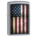 Zippo Lighter: Industrial United States Flag - Street Chrome 78633 - Gear Exec (1975611818099)