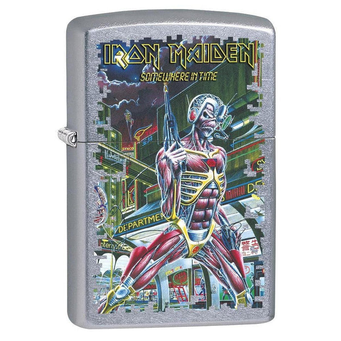 Zippo Lighter: Iron Maiden, Somewhere in Time - Street Chrome 79332 - Gear Exec (1975623024755)