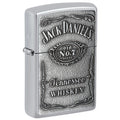 Zippo Lighter: Jack Daniels Pewter Emblem - HP Chrome 250JD.427