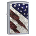 Zippo Lighter: Rustic United States Flag - Street Chrome 78540 (1975610540147)
