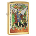 Zippo Lighter: Saint Michael the Archangel, Fusion - High Polish Brass 79107 (1975618764915)