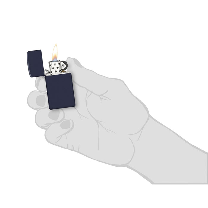 Zippo Lighter: Slim - Navy Blue Matte 1639