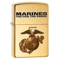 Zippo Lighter: USMC Marine Corps Logo - High Polish Brass 79704 (1975630102643)