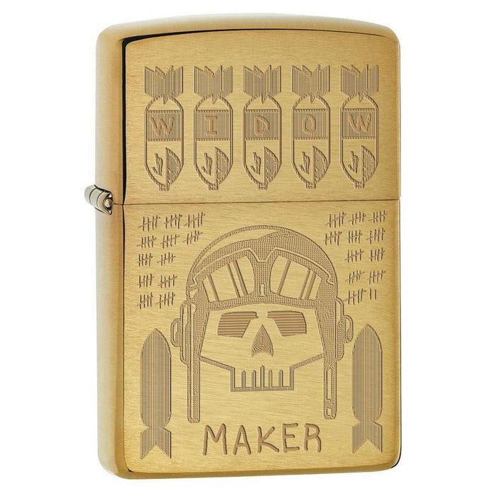 Zippo Lighter: Widow Maker, Trench Art - Brushed Brass 77385 (1975594385523)