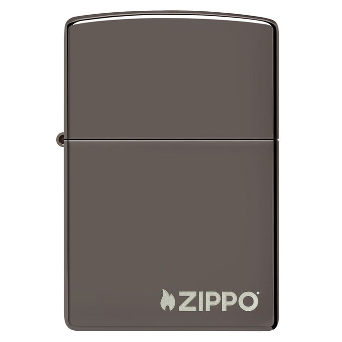 Zippo Lighter: Zippo Logo - Black Ice 150ZL