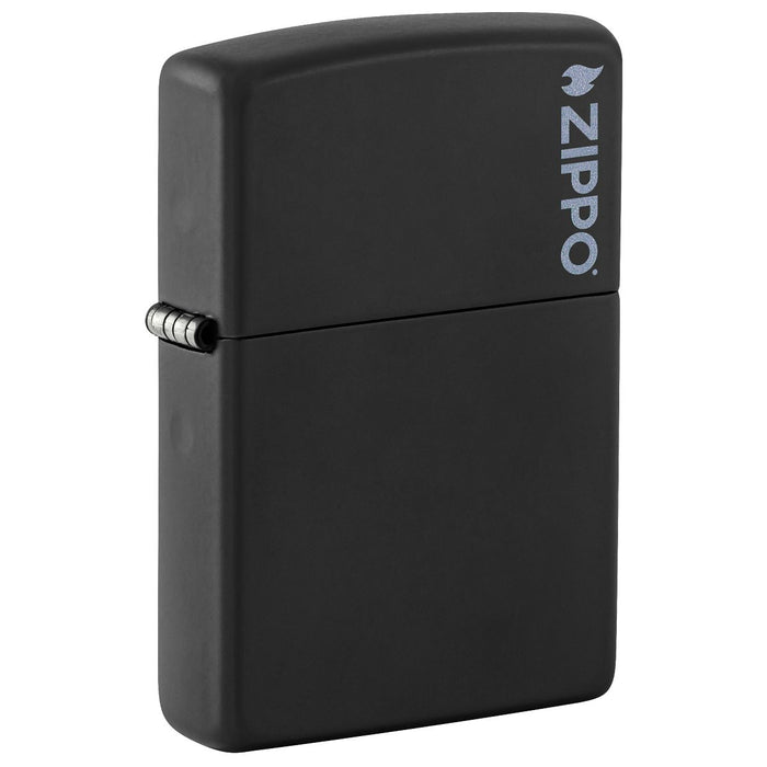 Zippo Lighter: Zippo Logo - Black Matte 218ZL