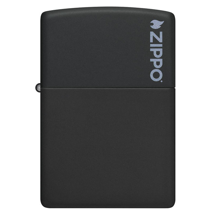 Zippo Lighter: Zippo Logo - Black Matte 218ZL