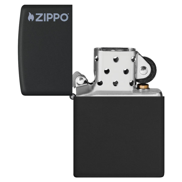 Zippo Lighter: Zippo Logo - Black Matte 218ZL