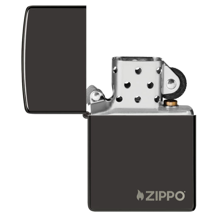 Zippo Lighter: Zippo Logo - Ebony 24756ZL