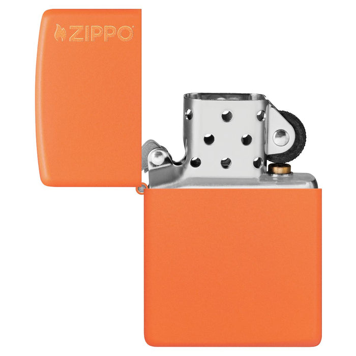 Zippo Lighter: Zippo Logo - Orange Matte 231ZL