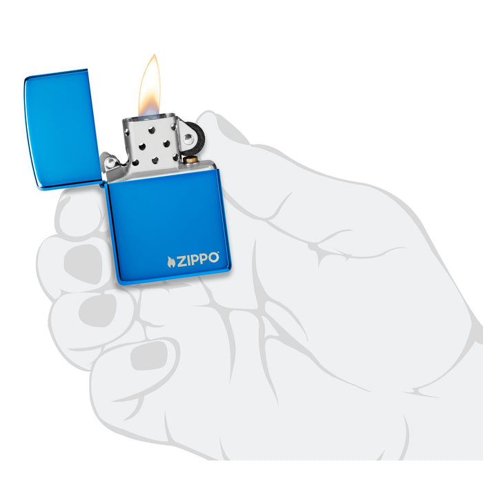 Zippo Lighter: Zippo Logo - Sapphire 20446ZL