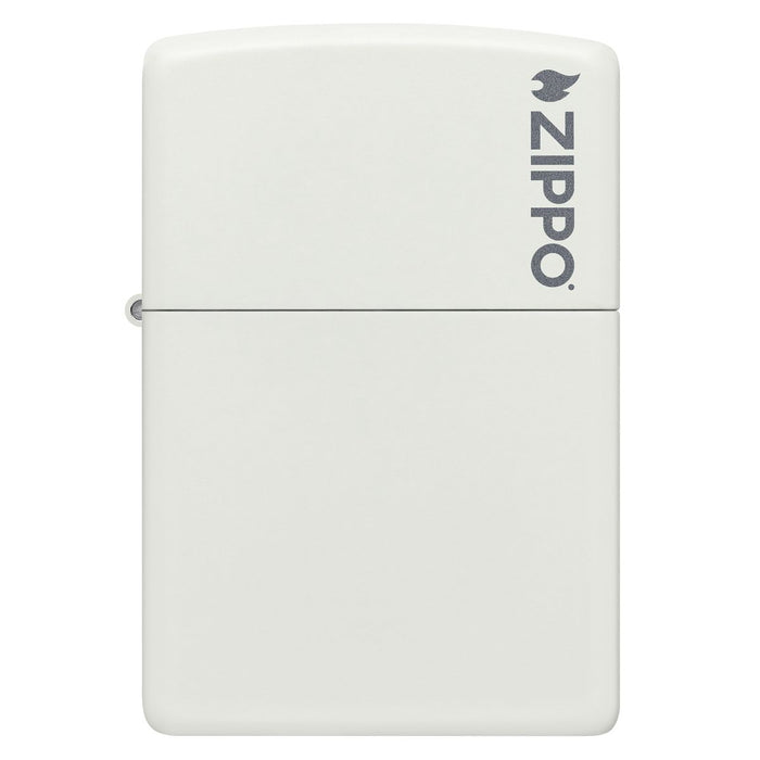 Zippo Lighter: Zippo Logo - White Matte 214ZL