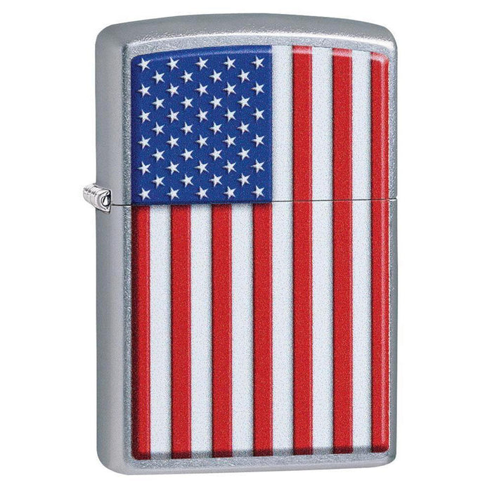 Zippo Pipe Lighter: American Flag - Street Chrome 29722PL (1999373009011)