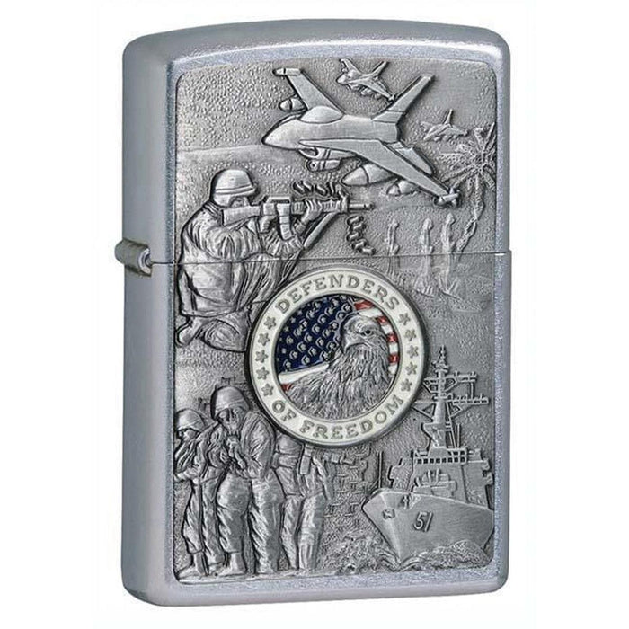 Zippo Pipe Lighter: Joined Forces Emblem - Street Chrome 24457PL (1975637934195)