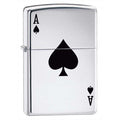 Zippo Pipe Lighter: Lucky Ace - High Polish Chrome 24011PL (1975637704819)