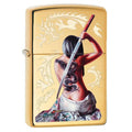 Zippo Pipe Lighter: Mazzi Samurai Girl - High Polish Brass 29668PL (1999372845171)