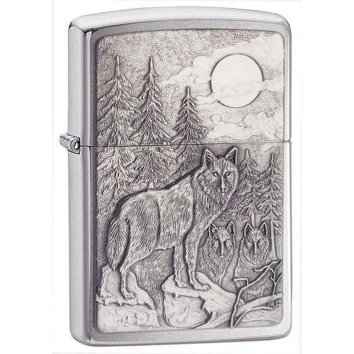 Zippo Pipe Lighter: Timberwolves Emblem - Brushed Chrome 20855PL (1975636918387)
